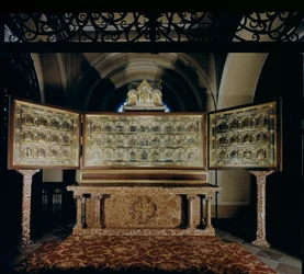 Der Verduner Altar, mit 51 Tafeln, die biblische Szenen darstellen, 1181